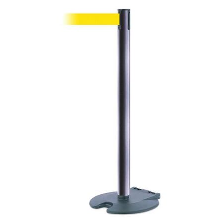 Barrier Post with Belt, Yellow, 7 1/2 ft Length, 38 in Post Height, No Legend MPN:RB1-73-73-STD-NO-Y5X-C