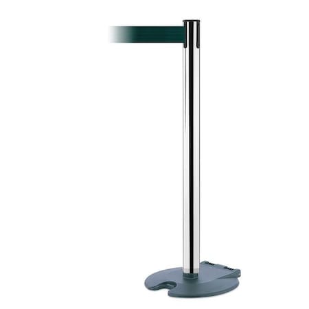 Barrier Post with Belt, 7 1/2 ft Length, 38 in Post Height, No Legend, Black Wrinkle MPN:RB1-89-1P-STD-NO-G6X-C
