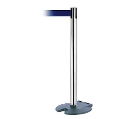 Barrier Post with Belt, 7 1/2 ft Length, 38 in Post Height, No Legend, Black Wrinkle MPN:RB1-89-1P-STD-NO-L5X-C
