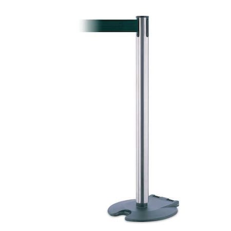 Barrier Post with Belt, 13 ft Length, 38 in Post Height, No Legend, Black Wrinkle MPN:RB1-89-1S-MAX-NO-G6X-C