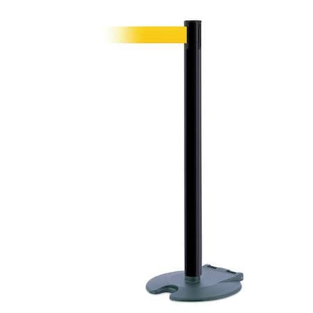 Barrier Post with Belt, 13 ft Length, 38 in Post Height, No Legend, Black Wrinkle MPN:RB1-89-33-MAX-NO-Y5X-C