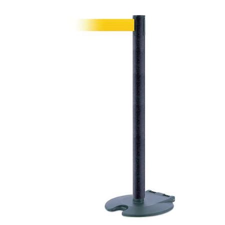 Barrier Post with Belt, 13 ft Length, 38 in Post Height, No Legend, Black Wrinkle MPN:RB1-89-89-MAX-NO-Y5X-C