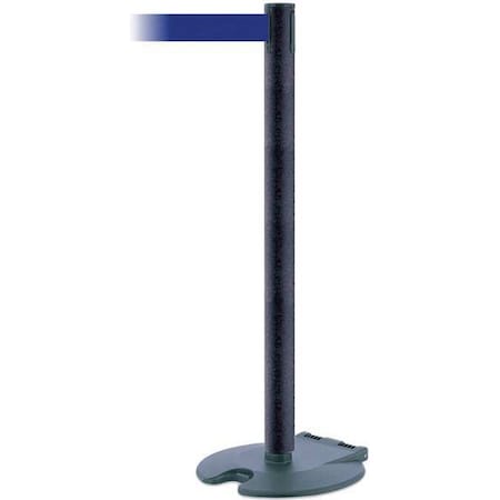Barrier Post with Belt, Blue, 7 1/2 ft Length, 38 in Post Height, No Legend MPN:RB1-89-89-STD-NO-L5X-C