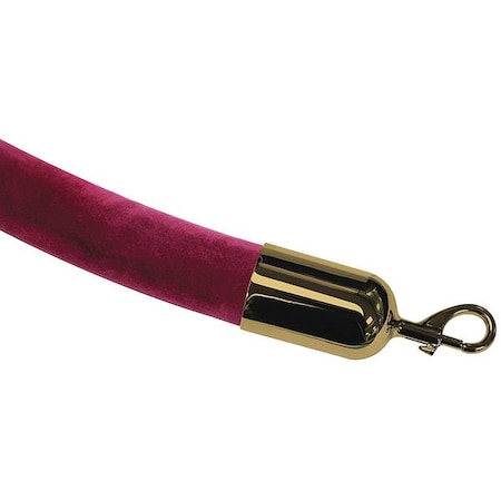 Barrier Rope, Velour, 6 ft L MPN:ROPE-VELR-43-06/0-2-SNAP-2P