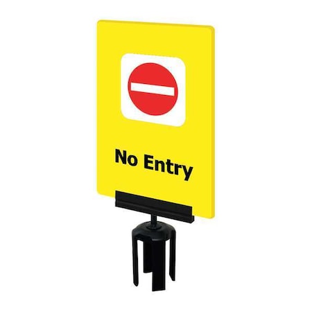 Acrylic Sign, Yellow, No Entry MPN:S14-P-35-7X11-V-HDSB-1701-33