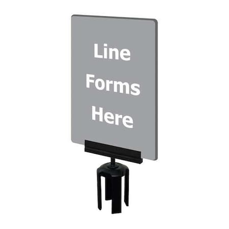 Acrylic Sign, Gray, Line Forms Here MPN:S17-P-36-7X11-V-HDSB-1701-33