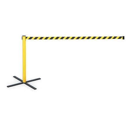 Barrier Post with Belt, 13 ft Length, 38 in Post Height, No Legend MPN:SA1-4PK-MAX-NO-D4X-C