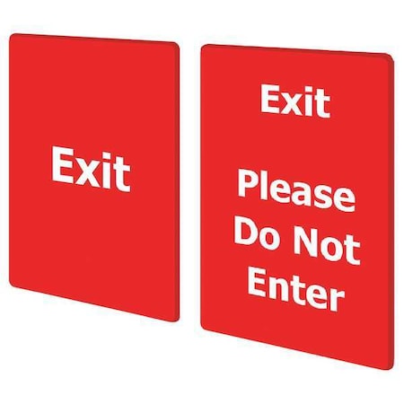 EXIT PLEASE DO NOT ENTER RED MPN:SIGN-BRAC-0711-250-21-V-S03