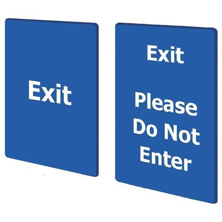 EXIT PLEASE DO NOT ENTER BLUE MPN:SIGN-BRAC-0711-250-23-V-S03