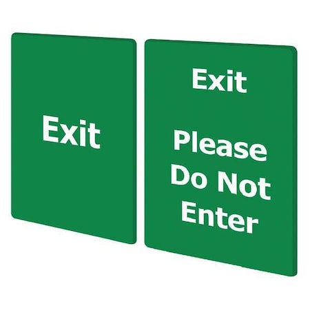 EXIT PLEASE DO NOT ENTER GREEN MPN:SIGN-BRAC-0711-250-28-V-S03