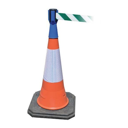 Retractable Barrier Tape, Blue, Blank MPN:TC114-23-MAX-NO-D2X-C