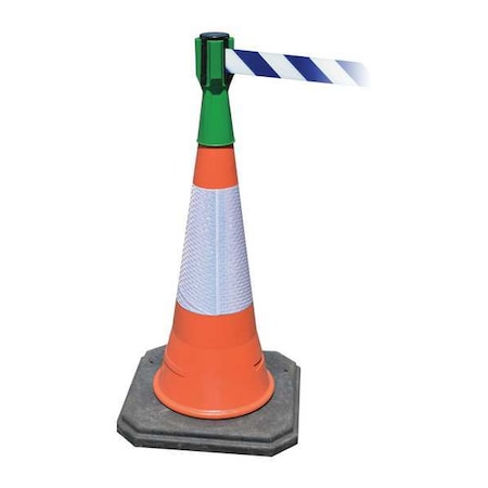 Retractable Barrier Tape, Green, 156 in Length MPN:TC114-28-MAX-NO-D1X-C