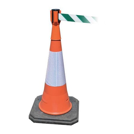Retractable Barrier Tape, Orange, 156 in Length MPN:TC114-30-MAX-NO-D2X-C