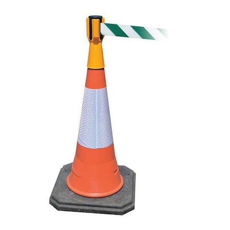 Retractable Barrier Tape, Yellow, Blank MPN:TC114-35-MAX-NO-D2X-C