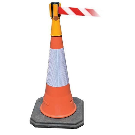 Retractable Barrier Tape, Yellow, 156 in Length MPN:TC114-35-MAX-NO-D3X-C