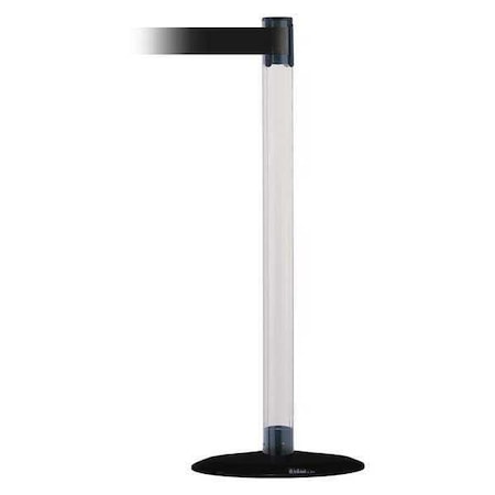Barrier Post with Belt, 13 ft Length, 38 in Post Height, No Legend, Black MPN:TCLB-33-MAX-NO-B9X-C