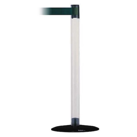 Barrier Post with Belt, 13 ft Length, 38 in Post Height, No Legend, Black MPN:TCLB-33-MAX-NO-G6X-C