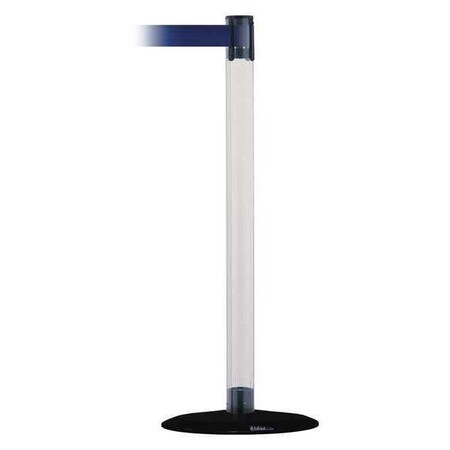 Barrier Post with Belt, 7 1/2 ft Length, 38 in Post Height, No Legend, Black MPN:TCLB-33-STD-NO-L5X-C
