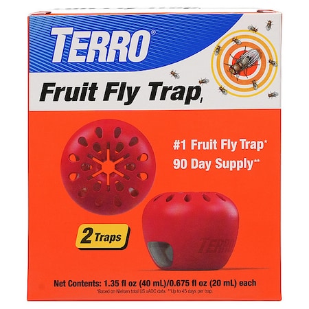 Fruit Fly Trap, Flies, Indoor, 2 1/4 in, 2PK MPN:T2503B