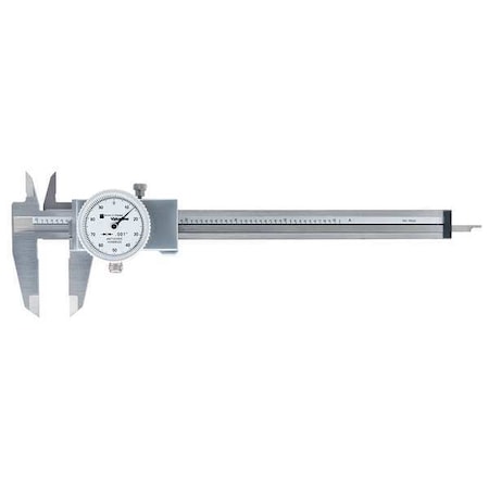 Dial Caliper, Stainless Steel, White MPN:00589020