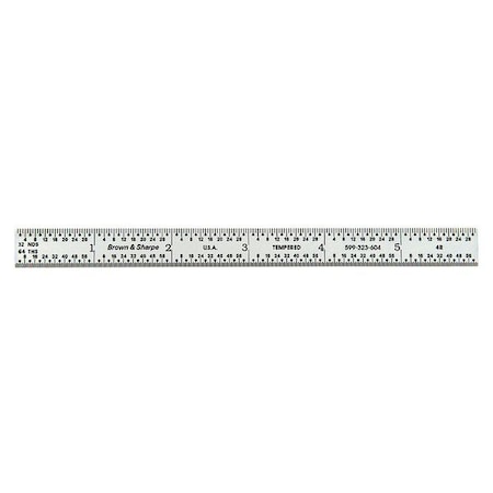 Steel Rule, Chrome, 6