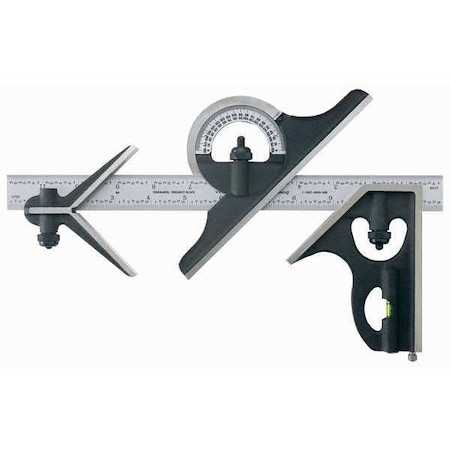 Combination Square Set, 12 In, 4 Pc MPN:599-438-1204-1