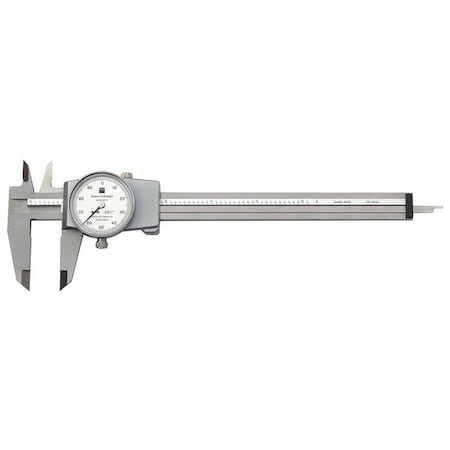 Dial Caliper, 6 In, 0.001 In Grad, Silver MPN:599-579-4