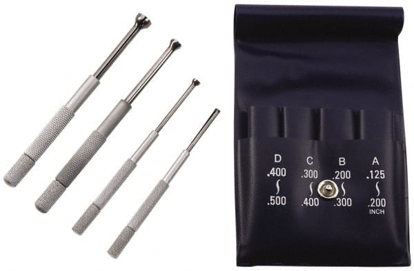 1/8 to 1/2 Inch Measurement, Small Hole Gage Set MPN:599-596