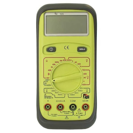 Digital Multimeter, 1, 000 V Max DC, 4000 Instrument Counts, LCD MPN:135