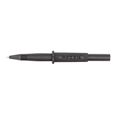 Modular Test Prod Set with Sharp Steel Point, Female Banana Plug, 93mm, Black MPN:A054B