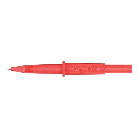 Modular Test Prod Set with Sharp Steel Point, Female Banana Plug, 93mm, Red MPN:A054R