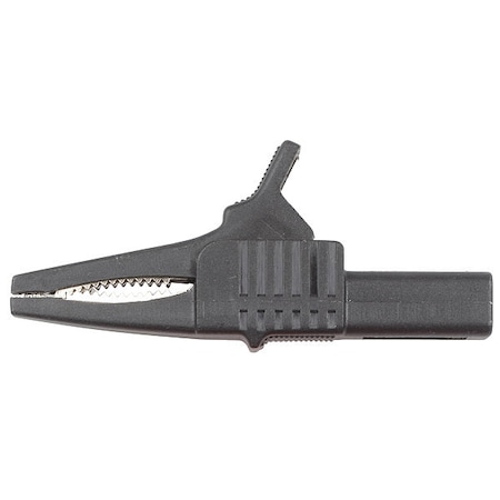 Modular Safety Crocodile Clip, Female Banana Plug, 83mm, Black MPN:A068B