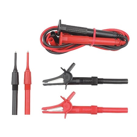 Deluxe Fused Test Lead Kit, Right Angle Banana Plug, 47.9