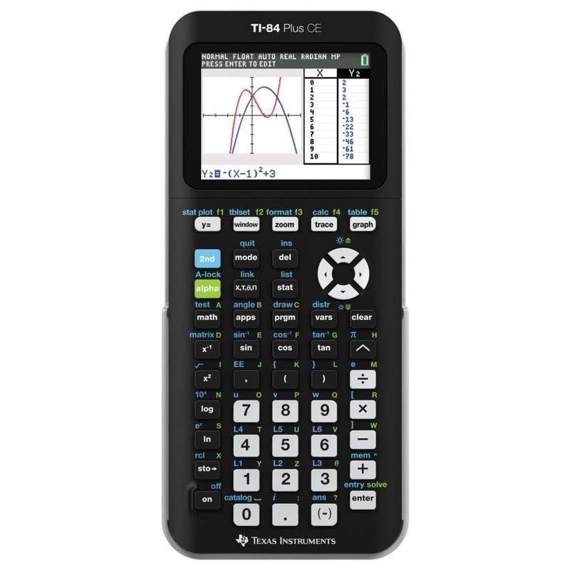 Texas Instruments TI-84 Plus CE Color Graphing Calculator, Black/White MPN:84PLCE/TBL/1L1