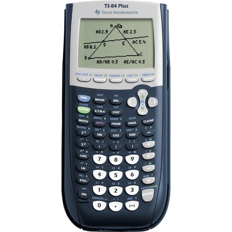 Texas Instruments TI-84 Plus Graphing Calculator, Black/Silver/White MPN:84PL/TBL/1L1/A