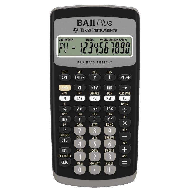 Texas Instruments BA II Plus Financial Calculator (Min Order Qty 2) MPN:BA-II-PLUS