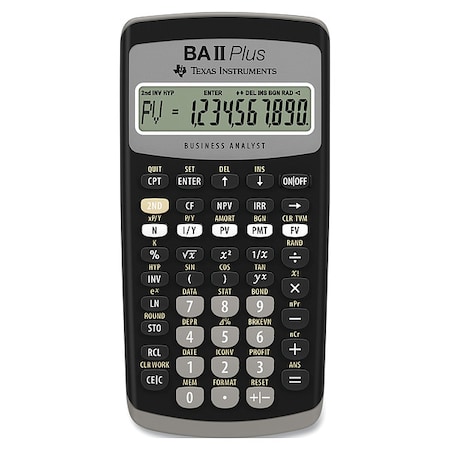 Financial Calculator, LCD, 10 Digit MPN:TEXBAIIPLUS
