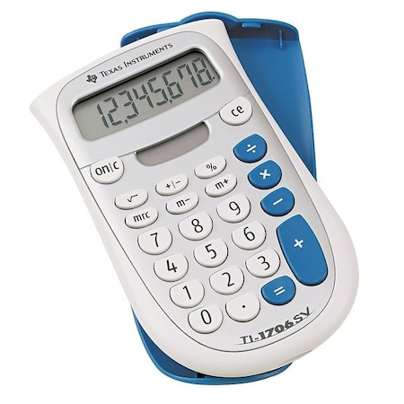 Handheld Pocket Calculator, LCD, 8 Digit MPN:TEXTI1706SV