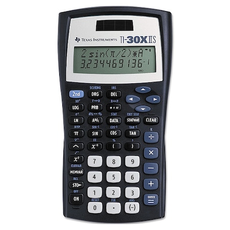 Scientific Calculator, LCD, 10 Digit, Width: 3 3/8 in MPN:TEXTI30XIIS