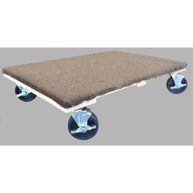 Fairbanks 42 x 42 Solid Deck Hardwood Dolly T-15-4242-5PH-FB W/CARPET with Full Carpet 1500 Lb. Cap. T-15-4242-5PH-FB W/CARPET