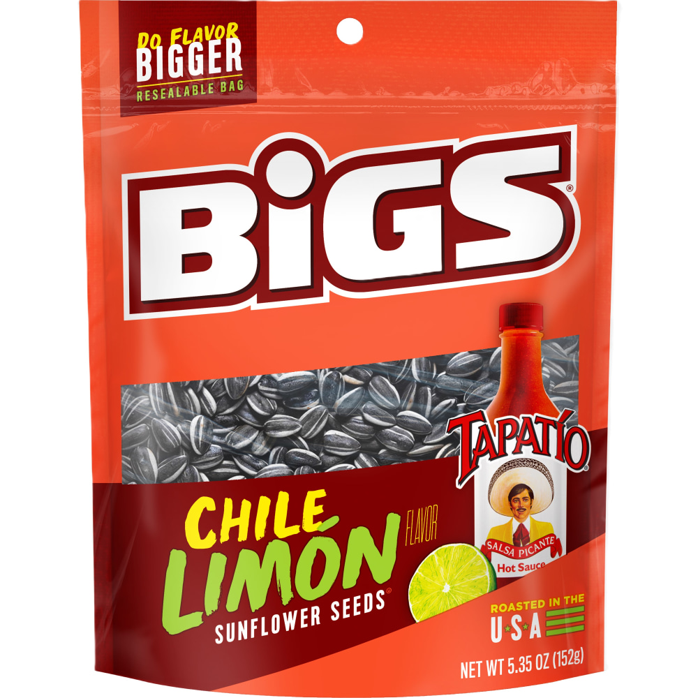 Bigs Chile Limon Sunflower Seed Bags, 5.35 Oz, Pack Of 12 Seed Bags MPN:TFL01214