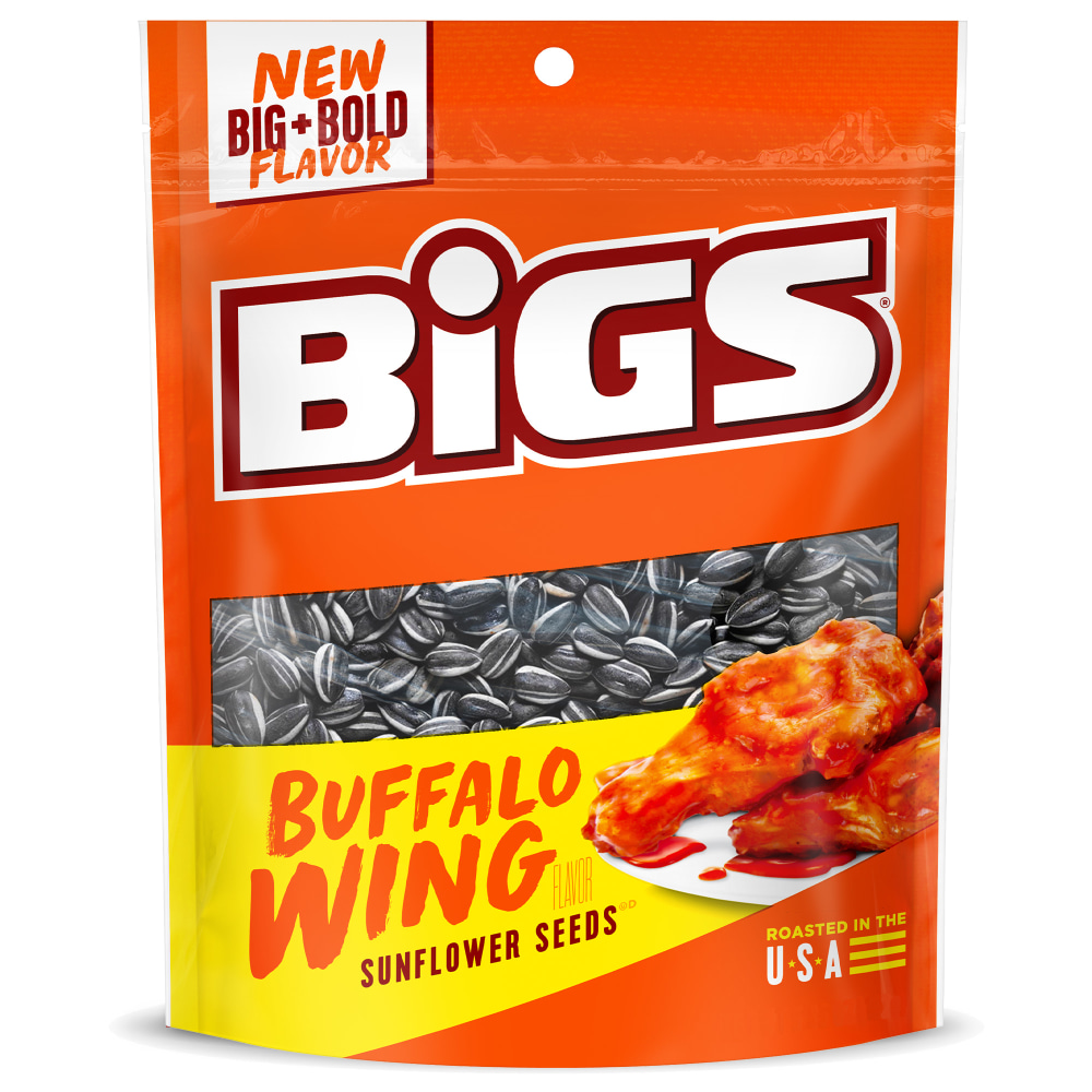 Bigs Buffalo Wing Sunflower Seeds, 5.35 Oz, Pack Of 12 Snack Bags MPN:TFL55004