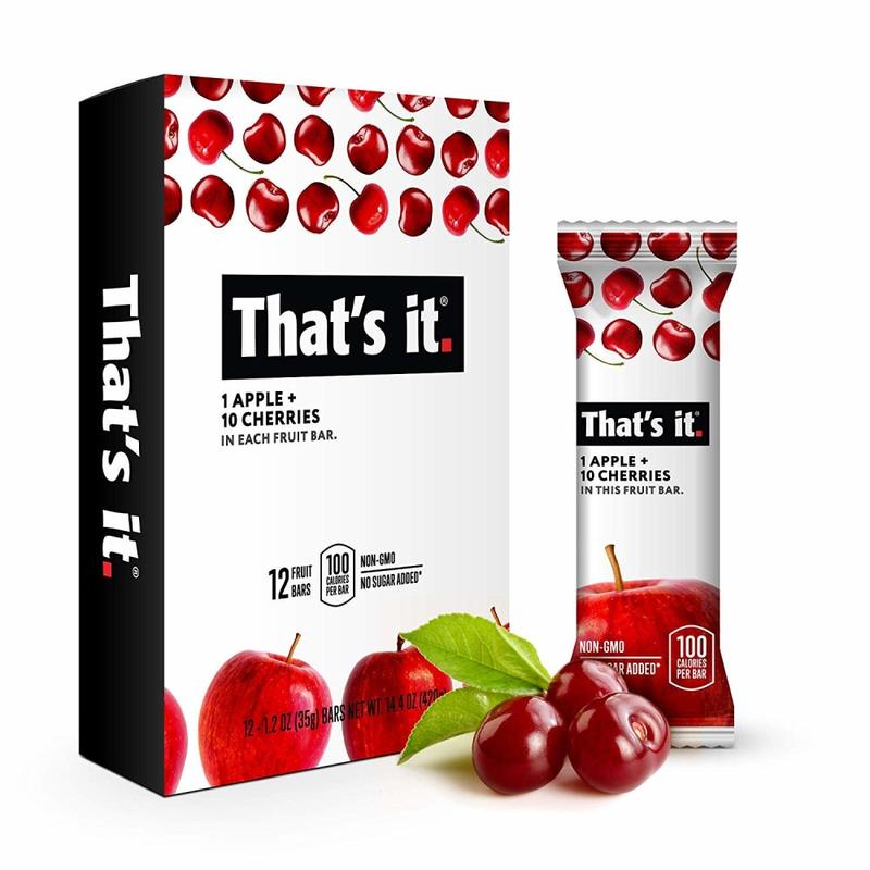 Thats It Fruit Bars, Gluten-Free Apple + Cherry, 1.2 Oz, Pack Of 12 Bars MPN:1022C