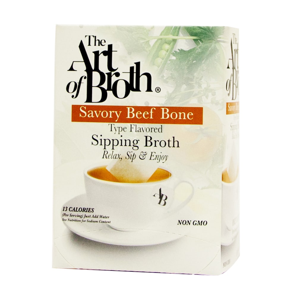 The Art of Broth Beef Flavored Sipping Broth, Box Of 20 Bags MPN:20020
