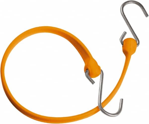 Heavy-Duty Bungee Strap Tie Down: Triangulated Galvanized S Hook, Non-Load Rated MPN:MBBS18GO