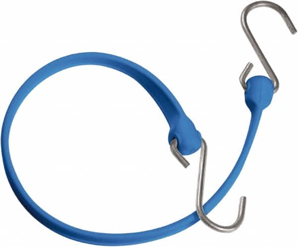Heavy-Duty Bungee Strap Tie Down: Triangulated Galvanized S Hook, Non-Load Rated MPN:MBBS24GBL