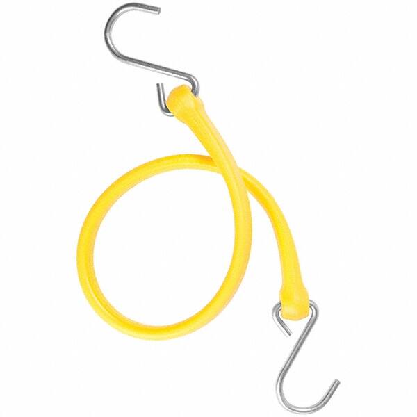 Heavy-Duty Bungee Strap Tie Down: Triangulated Stainless S Hook, Non-Load Rated MPN:MBBS24SY
