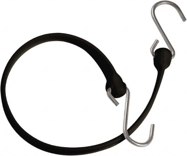 Heavy-Duty Bungee Strap Tie Down: Triangulated Galvanized S Hook, Non-Load Rated MPN:MBBS36GBK