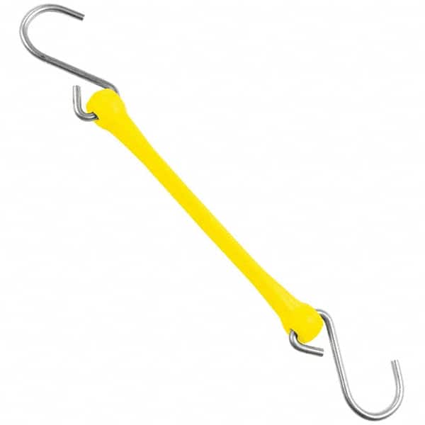 Heavy-Duty Bungee Strap Tie Down: Triangulated Stainless S Hook, Non-Load Rated MPN:MBBS36SY