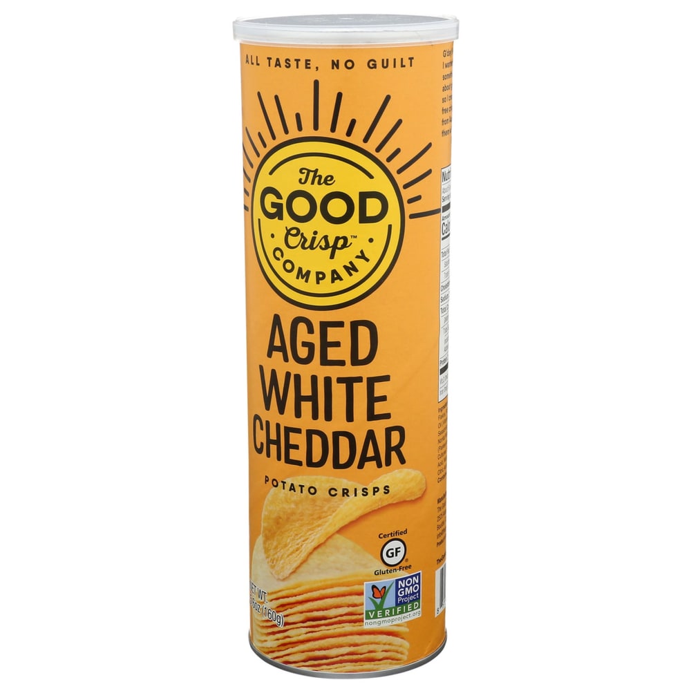 The Good Crisp Company Potato Crisps, Aged White Cheddar, 5.6 Oz, Total Qty 8 MPN:07132